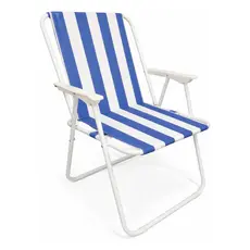 Cadeira De Praia Dobrável Reforçada Resistente Até 120kg Aço Camping Laser Varanda