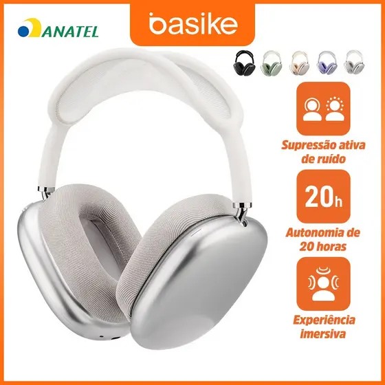 Basike Fone de Ouvido Bluetooth Sem Fio Recarregável – Estilo Casual e Esportivo