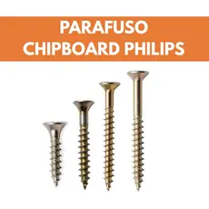 Kit Parafusos Chipboard Cabeça Chata Kits Parafusos Marcenaria Armário MDF Múltiplos Tamanhos