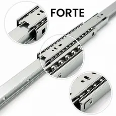Kit Corrediça Telescópica Reforçada Par 300mm 350mm 400mm 450mm 500mm Gaveta Deslizante Resistente