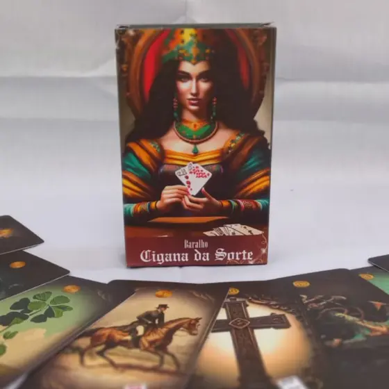 Tarot Baralho Cigana Da Sorte Cinza - 36 Cartas - Magia do Oráculo Taro da Cigano, + Manual Detalhado com Significados .