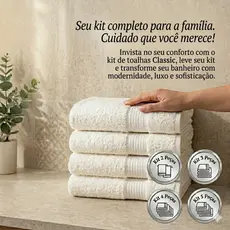 Toalha de Banho Branca 70x140cm Macia e Absorvente Algodão Uso Diário Conforto Pós Banho