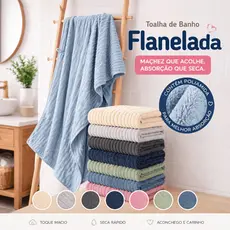 Toalha de banho coral fleece – Macia, grossa, de secagem rápida e com alta absorção