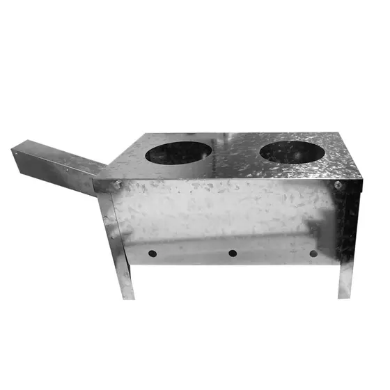 Fogão a Lenha Portátil 2 Bocas Multiuso Aço Carbono Galvanizado Camping Pescaria Econômico