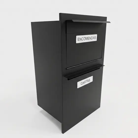 Caixa Compacta De Encomendas e Cartas Correios Antifurto Com Chave Para Casas Lojas Empresas Chapa Reforçada