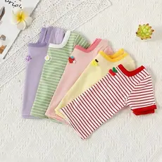 Camiseta Infantil de Verão – Estampas Delicadas Veste de 1 a 6 anos
