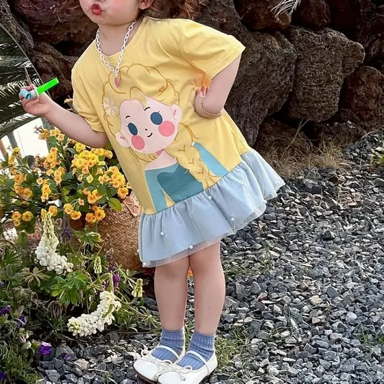 Vestido Infantil Princesinha – Veste 2 a 7 Anos