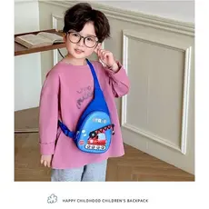 Bolsa Infantil 3D Trator/Guindaste Infantil – Mochila Transversal Infantil Pequena Linda e Divertida