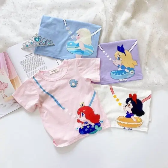 Camiseta Infantil Princesas – Código 952  2 ao 7 anos