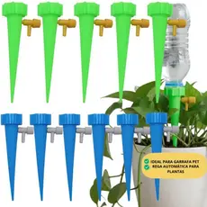Kit até 24unid Gotejador Acoplável Em Garrafa Pet para Jardim Irrigador Dosador para Vaso e plantas