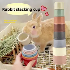 Copos Empilháveis para Coelhos, Brinquedos Reutilizáveis Multicoloridos de Diferentes Tamanhos, Brinquedos de Plástico S