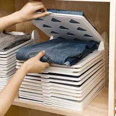 Tábua de Dobrar Roupas, Ferramentas de Armazenamento Rápido para Camisetas e Calças, Suporte Universal Multicamadas, Esp
