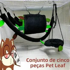 Túnel de Brincar e Dormir, Balanço, Ninho em Forma de Gaiola para Esquilo, Acessórios, Rede para Hamster, Cama Suspensa