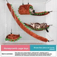 Rede de Pelúcia para Hamster, Rede para Ratos, Acessórios Quentes e Fofos para Pequenos Animais, Ninhos Porquinhos-