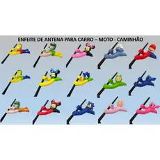 Enfeite De Antena De Carro Caminhão Moto Sonic Mário Chaves Bart Simpson Minnie Stitch Angel