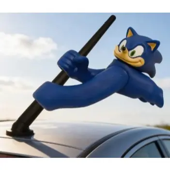 Enfeite De Antena De Carro Haste Grossa Boneco Porco Espinho