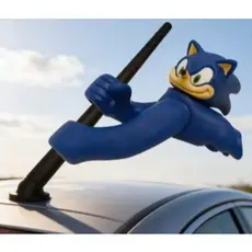 Enfeite De Antena De Carro Haste Grossa Boneco Porco Espinho