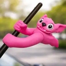 Enfeite De Antena Haste Grossa Boneco Rato Rosa  Decorações para Antena Angel Stich Lilo