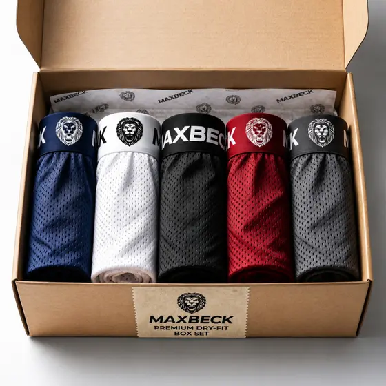 KIT Cuecas Boxer Dry Fit Maxbeck Forro Algodão Furadinha Premium