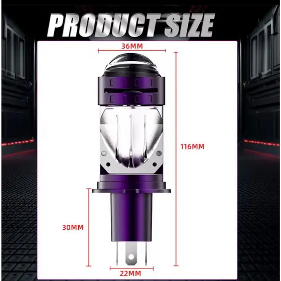 KIT LÂMPADA MINI PROJETOR BI-LED H4 AUTOMOTIVA 3 EM 1 35W 3000K 4300K 6000K PREMIUM ALTO E BAIXO.