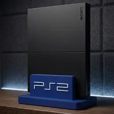 Suporte vertical PS2 Playstation 2 Slim Com Logo Retro Cores Diversas