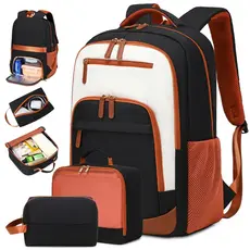 Mochila de Viagem 3 Peças Impermeável Reforçada Unissex Volta às Aulas Compartimento Notebook Bolsa Quente e Frio