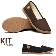 Combo 1 e 2 Pares Sapatilha Feminina Flexível Macia Conforto