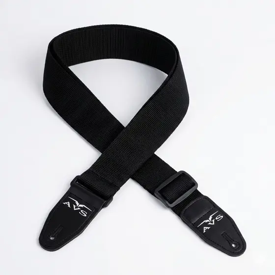 Correia Para Violão Guitarra E Baixo Ajustável Confortável Preta AVS
