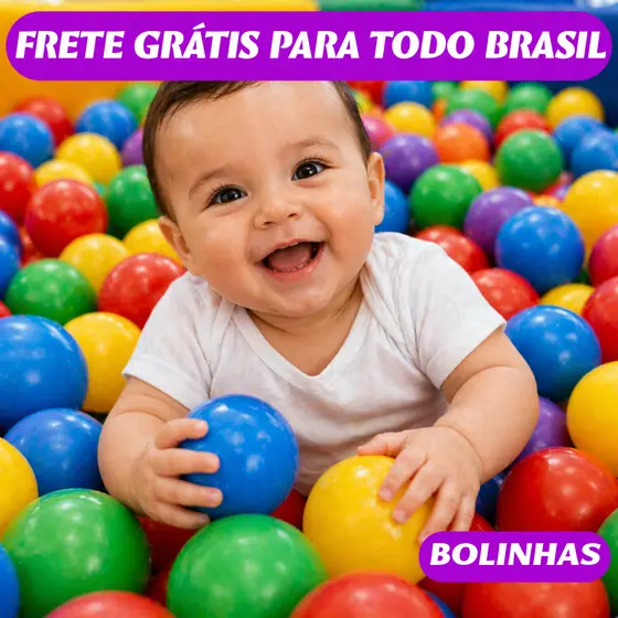 Kit Pacote 25 a 100 Bolinhas Coloridas Infantil Para Piscina Qualidade Premium Resistente BB Bolinha