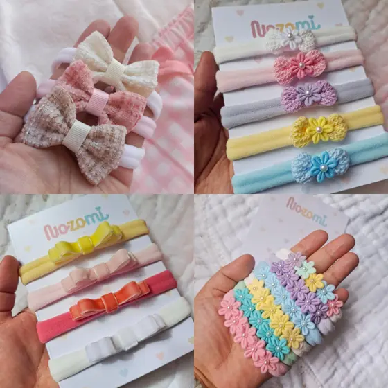 Kit Faixinhas para bebê menina ideal para compor o enxoval ou a saida maternidade ou ensaio newborn