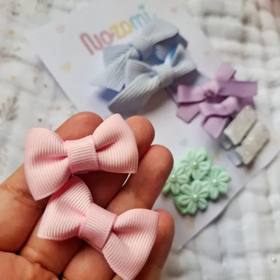 Kit 10 laços de cabelo para bebê - parzinho coloridos infantil menina para penteados