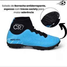 Chuteira Adulto Society Juvenil Infantil Botinha Costurada e Colada Super Resistente Promoção ENVIO IMEDIATO