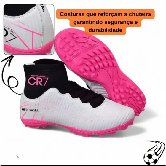 CHUTEIRA SOCIETY BOTINHA MASCULINA E FEMININA INFANTIL E ADULTO CR-7 BARATO