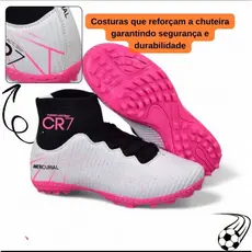 CHUTEIRA SOCIETY BOTINHA MASCULINA E FEMININA INFANTIL E ADULTO CR-7 BARATO