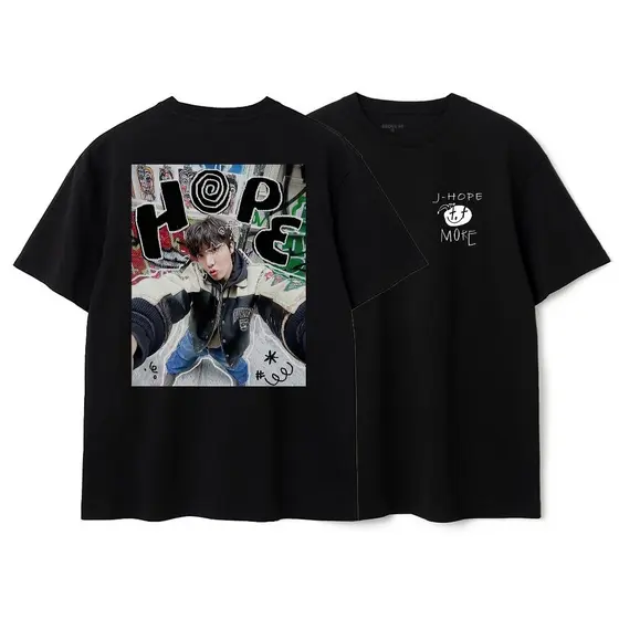 Camiseta Premium em Algodão Puro blusa k-pop J-Hope Bts  K-pop JACK IN THE BOX Estampa Grande Na Costa jhope