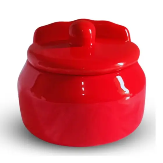 Saleiro de Cerâmica Moderno Mesa e Parede 500gr Alto Brilho Organizador Cozinha Temperos