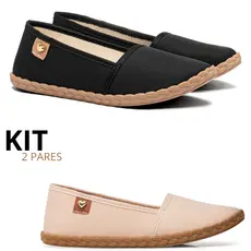 Combo 1 e 2 Pares Sapatilha Feminina Leve Antiderrapante Confortável
