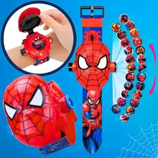 Relógio Infantil Do Homem Aranha Com Projetor De Imagens Digital Brinquedo Excelente Para Presente Lembrancinha