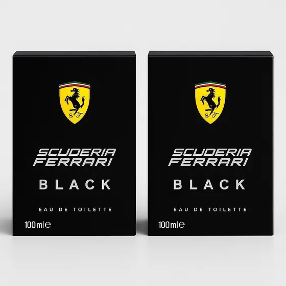 Kit De 1 Até 2 Perfumes Masculinos Ferrari Black 100ml | Importado com Alta Fixação e Longa Duração