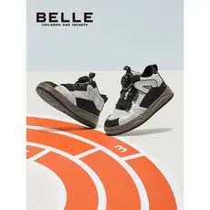 Belle sapatos infantis tênis infantis preto de cano alto sola macia médio grande crianças estudantes de montanhismo corr