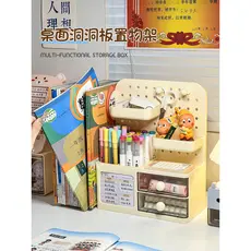 Caixa de armazenamento de mesa buraco placa estudante livro arrumado artefato mesa de estudo livro suporte mesa de escri