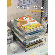 Rack de armazenamento de livros de mesa em camadas, mesa de escrita, informações de arquivo, prateleira de mesa em camad