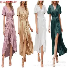 Vestido Moda Evangélica Meia Manga Trabalhado Botões Cinto