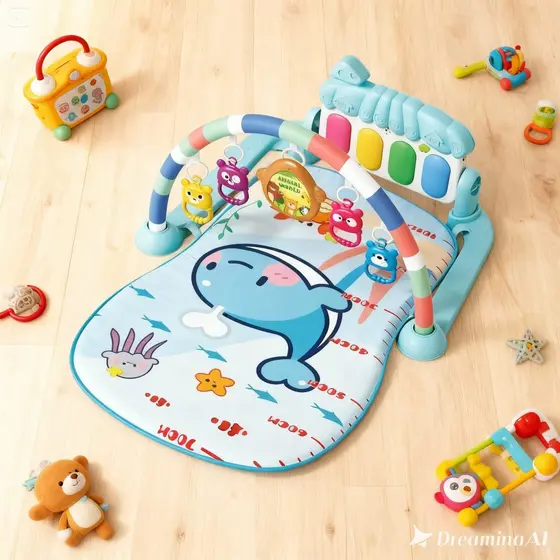 Tapete Interativo Com Atividades Musical Bebê Melhora a Cognição Piano Educativo Macio