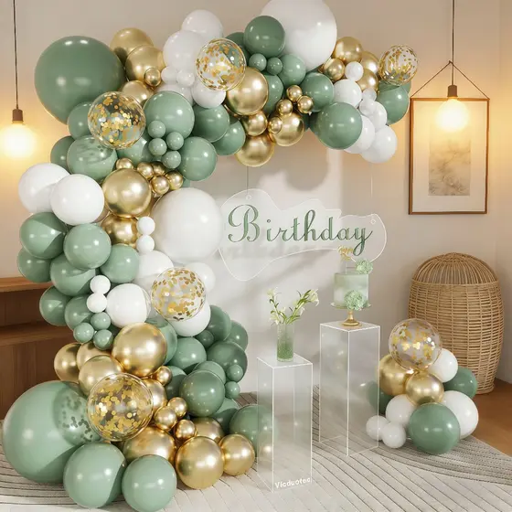 Kit 137/185 Pcs Balões Tema Safari - Arco de Balão para Decoração Aniversário Infantil