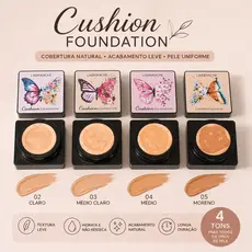 Base Cushion BB Cream Labranche Uniformiza a Pele Acabamento Natural Esponja Cogumelo