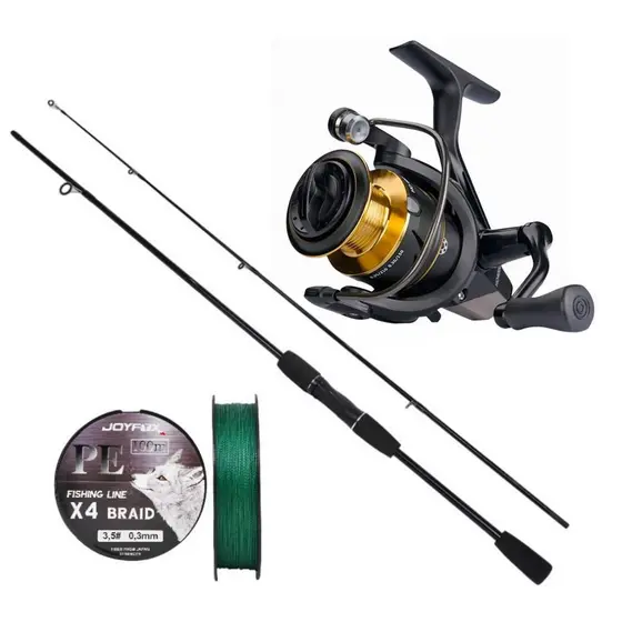 Kit De Pesca Completo Vara 1,65m Fibra Vidro E Molinete 4000+PE 100M