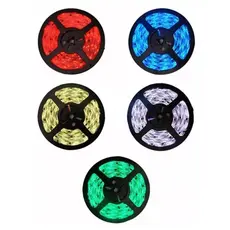 Fita Led a Prova D'água 5050 5 Metros Rolo Siliconada Ip65 300 Leds Acompanha Fonte Bivolt