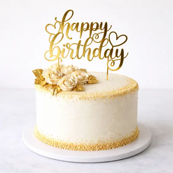 Kit 10 Topos De Happy Birthday Decorativo Decoração Para Festa Bolos