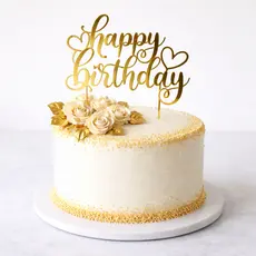 Kit 10 Topos De Happy Birthday Decorativo Decoração Para Festa Bolos